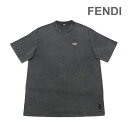 フェンディ Tシャツ FY1217-APME-F0QA1 NERO グレー系 メンズ FENDI WASHED COMPACT JERSEY【送料無料（※北海道・沖縄は配送不可）】