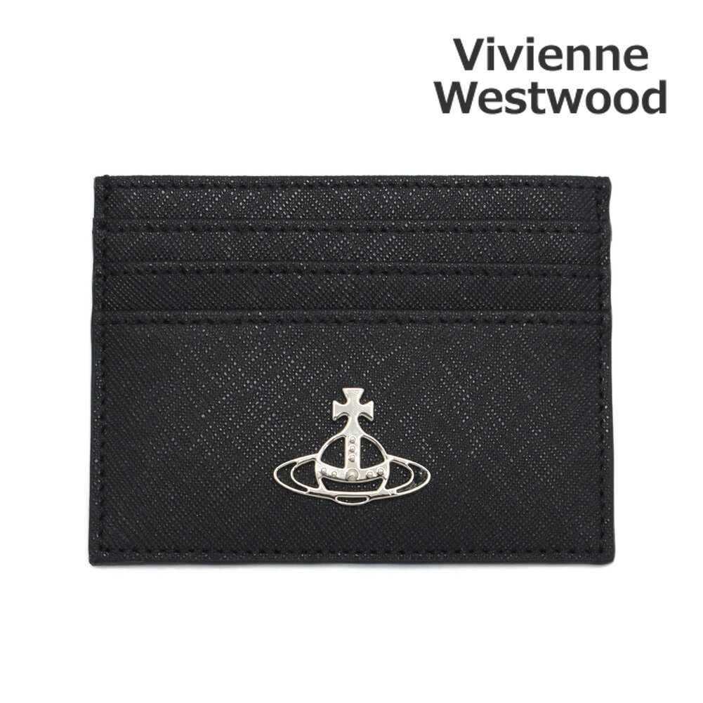 ヴィヴィアンウエストウッド カードケース 51120004-L001N-N402 ブラック SAFFIANO カードホルダー【送料無料（※北海道・沖縄は配送不可）】