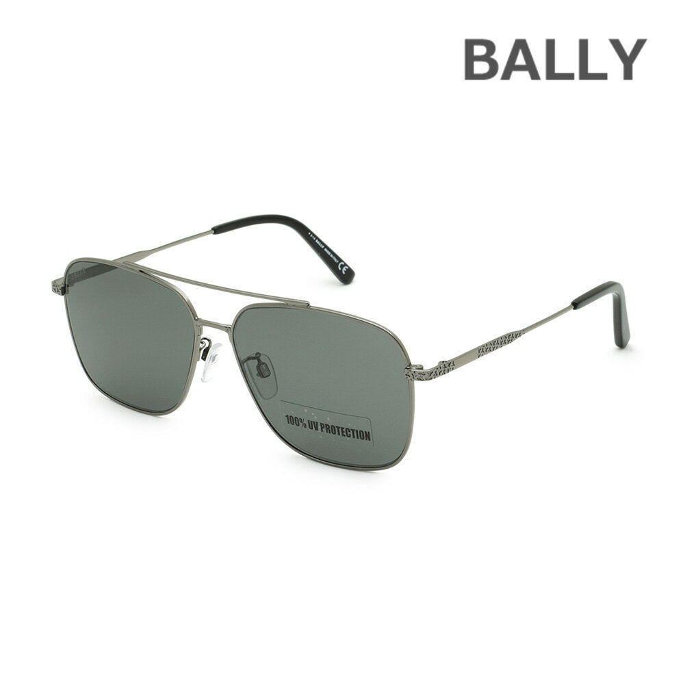 BALLY バリー サングラス BY0037-D/S-08A ガンメタル/グレー ノーズパッド メンズ UVカット【送料無料（※北海道・沖縄は配送不可）】