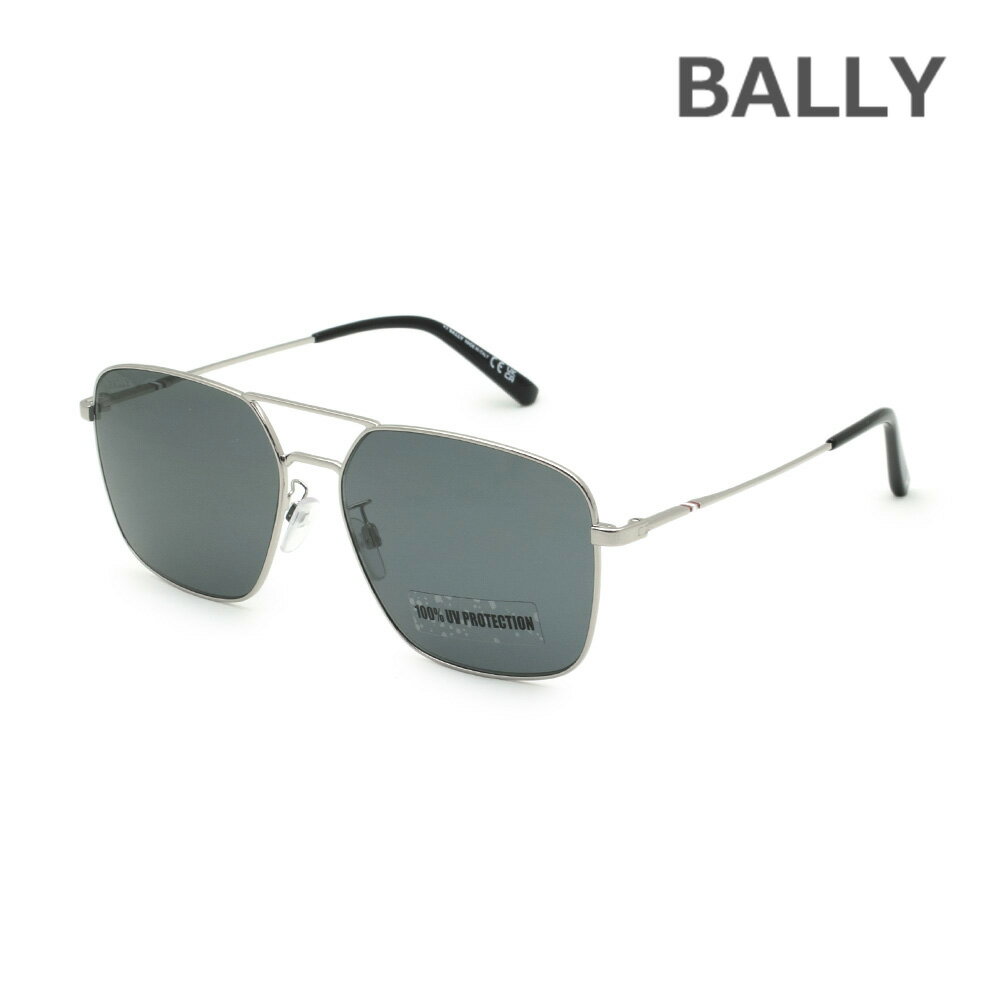BALLY バリー サングラス BY0095-D/S-16A シルバー/グレー ノーズパッド メンズ UVカット【送料無料(※北海道・沖縄は配送不可)】