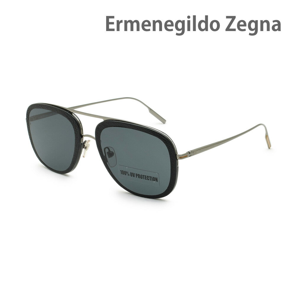 エルメネジルド・ゼニア サングラス EZ0187/S-08A グレー ノーズパッド メンズ UVカット Ermenegildo Zegna【送料無料(※北海道・沖縄は配送不可)】