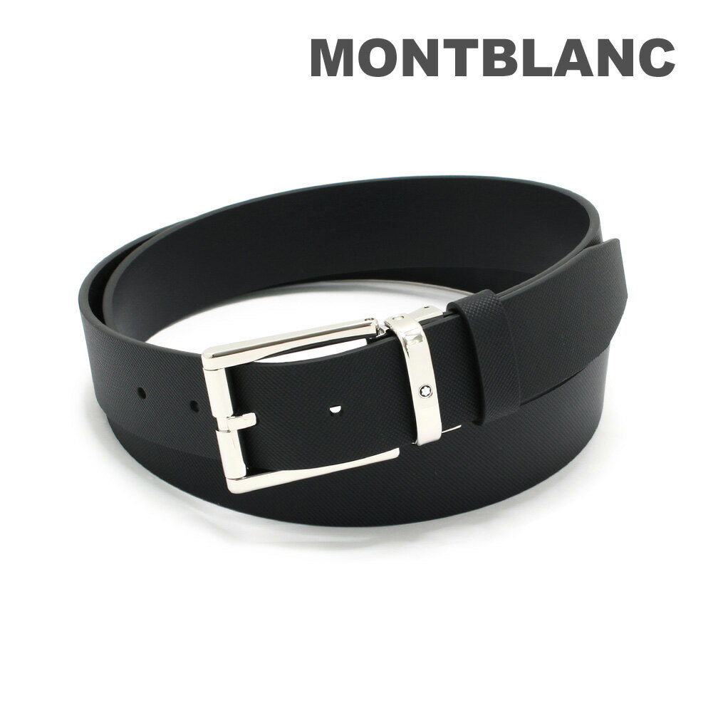 モンブラン メンズ ベルト MB126028 ブラック レザーベルト 35mm MONTBLANC【送料無料(※北海道・沖縄は配送不可)】