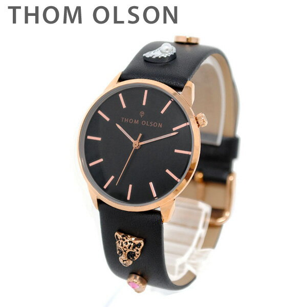 FRANCK MULLER - トムオルソン 腕時計 レディース CBTO021 ローズゴールド/ブラック レザー THOM OLSON 正規品 【送料無料（※北海道・沖縄は1,000円）】
