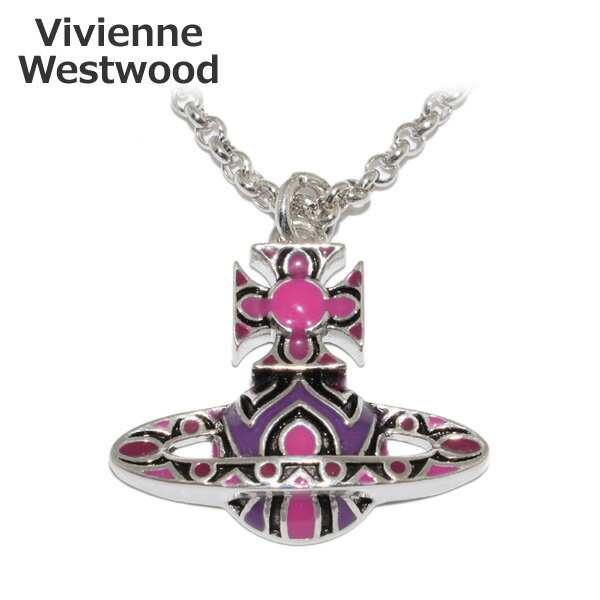 AW20-21 Vivienne Westwood ヴィヴィアンウエストウッド ペンダント ネックレス 63020286-W307 ピンク/パープル MIRA BAS RELIEF アクセサリー レディース 【送料無料（※北海道・沖縄は1,000円）】