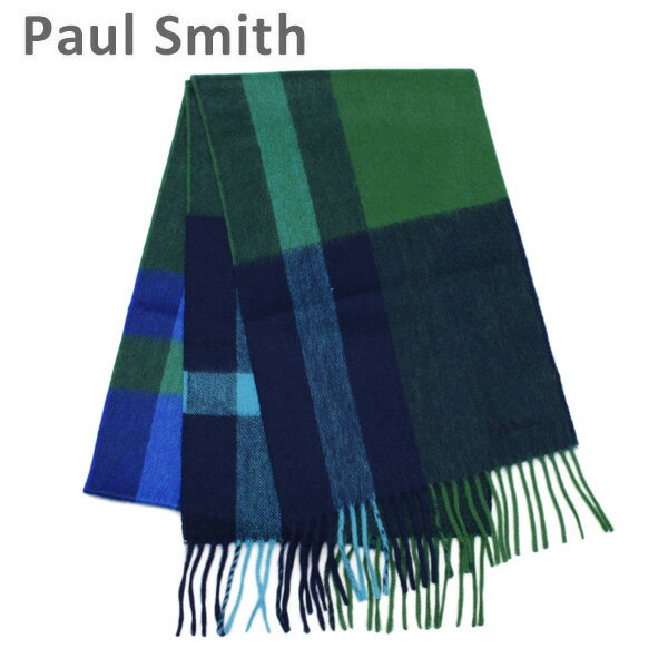 ポールスミス スカーフ M1A 877E AS09 47 AMANDA CHECK メンズ Paul Smith ストール マフラー カシミヤ 【送料無料（※北海道・沖縄は1,000円）】
