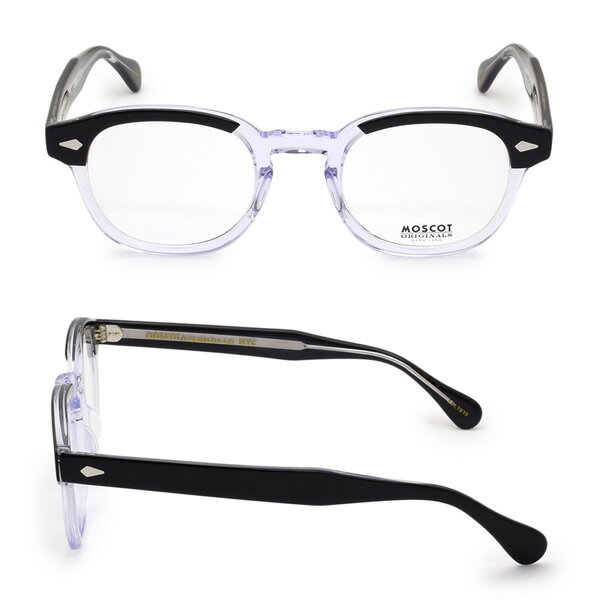 MOSCOT モスコット LEMTOSH LEM020149AC01 BLACK CRYSTAL サイズ49 眼鏡 フレーム のみ メンズ レディース 【送料無料（※北海道・沖縄は1,000円）】