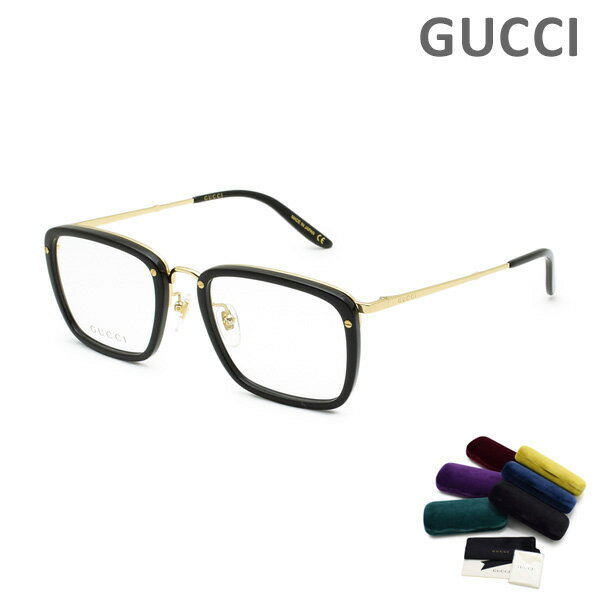 グッチ メガネ 眼鏡 フレーム のみ GG0676O-001 ブラック/ゴールド メンズ GUCCI 【送料無料（※北海道・沖縄は1,000円）】