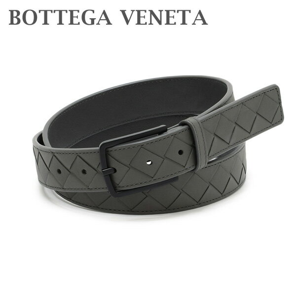 ボッテガヴェネタ ベルト（メンズ） ボッテガヴェネタ メンズ ベルト 609181 VCPQ3 1445 グレー BOTTEGA VENETA INTRECCIATO イントレチャート【送料無料（※北海道・沖縄は1,000円）】