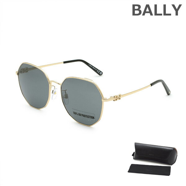 BALLY バリー サングラス BY0093-D/S 28A 58 ゴールド/グレー ノーズパッド レディース UVカット【送料無料(※北海道・沖縄は1,000円)】
