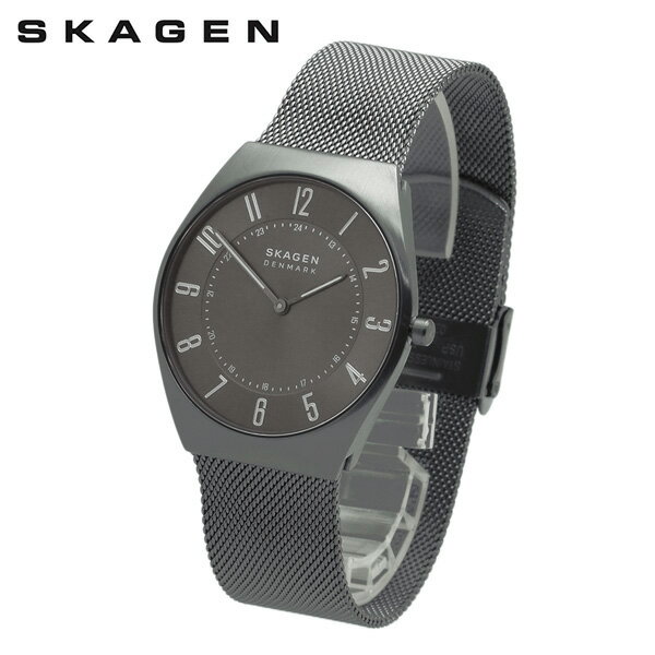 スカーゲン 腕時計（メンズ） 【国内正規品】スカーゲン 腕時計 SKW6824 SKAGEN GRENEN ULTRA SLIM メンズ チャコール メッシュ【送料無料（※北海道・沖縄は1,000円）】