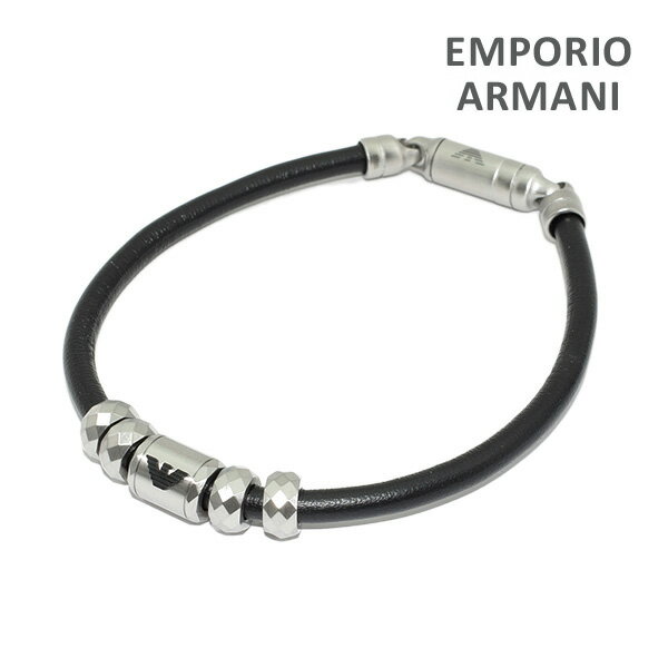 エンポリオアルマーニ ブレスレット メンズ エンポリオ アルマーニ ブレスレット EGS2774040 ブラック/シルバー EMPORIO ARMANI アクセサリー メンズ【送料無料（※北海道・沖縄は1,000円）】