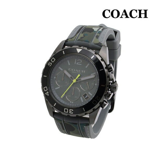 コーチ 腕時計（メンズ） COACH コーチ 腕時計 14602567 KENT ケント ラバー 迷彩/ブラック メンズ クロノグラフ【送料無料（※北海道・沖縄は1,000円）】