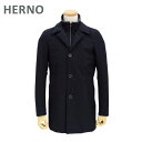 ヘルノ コート メンズ IM0189U-19199-9200 AW18 ネイビー HERNO レイヤード ジャケット 【送料無料(※北海道・沖縄は1,000円)】