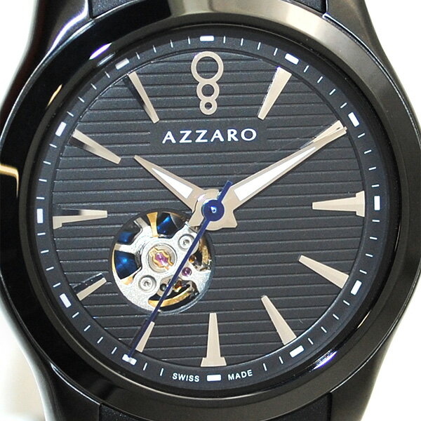 AZARRO （アザロ） 腕時計 AZ2260.46BB.000 Coastline Open View black ブラック 黒 時計 メンズ 自動巻き ラバー 【送料無料（※北海道・沖縄は1,000円）】