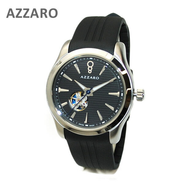 AZARRO (アザロ) 腕時計 AZ2260.16BB.000 Coastline Open View Black / Black シルバー ブラック 黒 時計 メンズ 自動巻き ラバー 【送料無料(※北海道・沖縄は1,000円)】