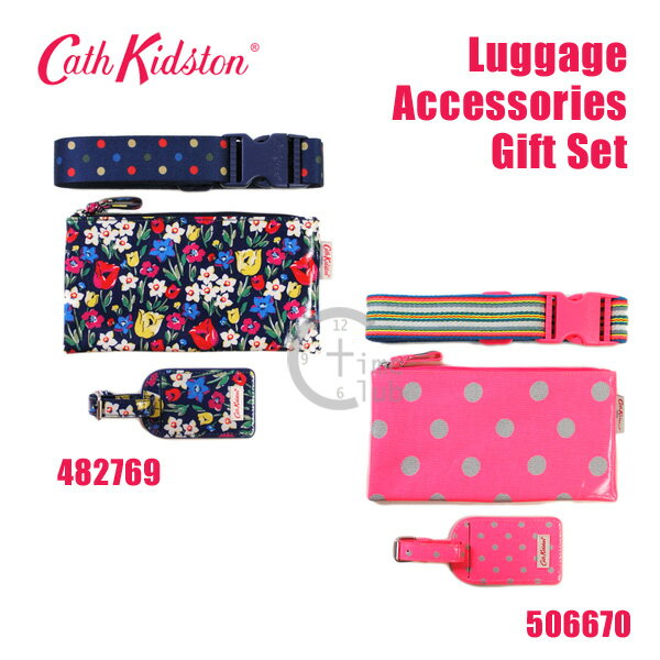 キャス・キッドソン ポーチ（レディース） Cath Kidston(キャスキッドソン) ラゲッジアクセサリー ギフトセット Luggage Accessories Gift Set ラゲッジタグ スーツケース用ストラップ ファスナーポーチ 482769 506670 花柄 ドット レディース