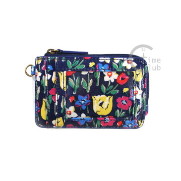 Cath Kidston(キャスキッドソン) ジップ トラベル パース Zipped Travel Purse with Key Chain 482752 482707 482820 482837 482950 定期入れ 小銭入れ リング付きチェーン 花柄 ドット ハート 鳥 パッチワーク