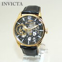 インビクタ 腕時計 INVICTA 時計 12405 Vintage ヴィンテージ ブラック レザー/ゴールド メンズ インヴィクタ 