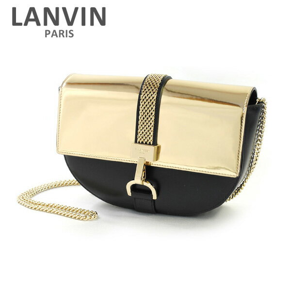 ショルダーバッグ LANVIN PARIS （ランバン パリス） Lien Shoulder Bag ショルダーバッグ LW-BGRO00-HEVA-E17 M11 ゴールド/ブラック レディース バッグ 【送料無料（※北海道・沖縄は1,000円）】