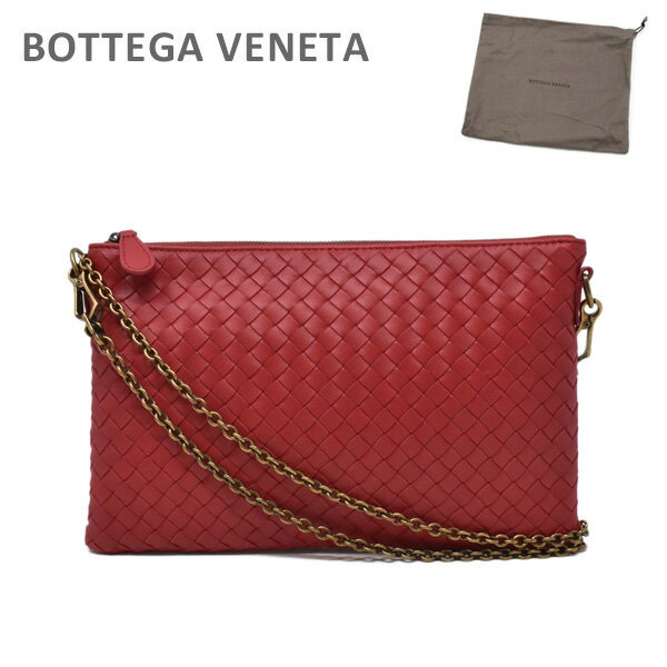 ボッテガヴェネタ チェーンウォレット 510282 VO0AD 6411 Biletto Chain CHINA RED BOTTEGA VENETA ショルダーバッグ レディース 【送料無料（※北海道・沖縄は1,000円）】