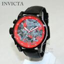 インビクタ 腕時計 INVICTA 時計 20543 I-Force フォース クロノグラフ ブラック/レッド 迷彩 カモ カモフラージュ レザー メンズ インヴィクタ 【送料無料（※北海道・沖縄は1,000円）】