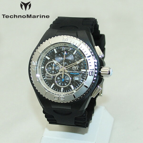 TechnoMarine テクノマリーン 腕時計 TM115110 CRUISE JELLYFISH シルバー/ブラック ラバー ウォッチ テクノマリン 時計 【送料無料(※北海道・沖縄は1,000円)】