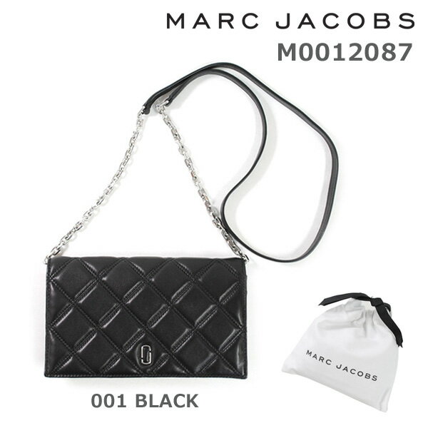 マークジェイコブス 財布（レディース） MARC JACOBS （マークジェイコブス） 長財布 M0012087 001 BLACK 斜めがけ ショルダー 【送料無料（※北海道・沖縄は1,000円）】