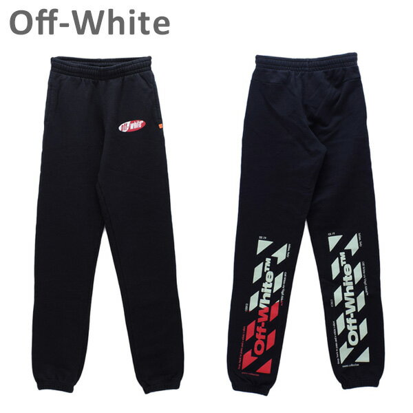 在庫処分 オフホワイト スウェットパンツ パーカー ブラック/レッド SPLIT LOGO SLIM SWEATPANTS OMCH014 S19 0030061020 Off-White 【送料無料（※北海道 沖縄は1,000円）】