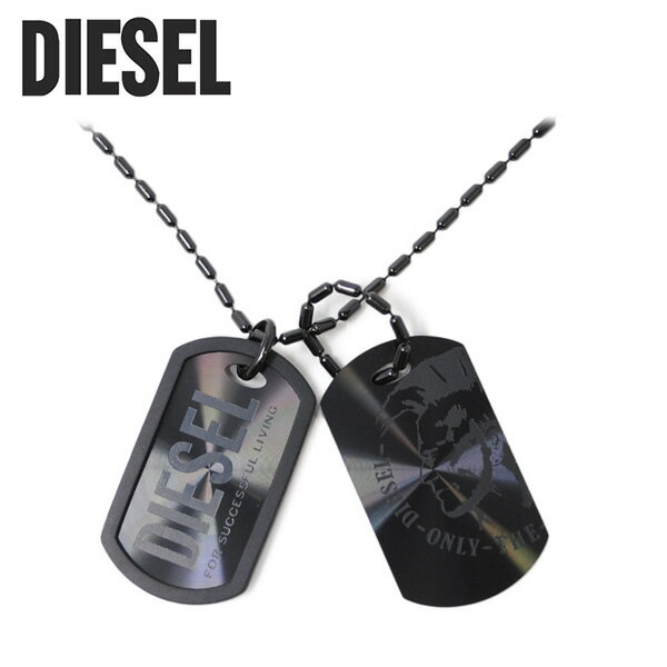 ディーゼル ディーゼル ドッグタグ ペンダント ネックレス DX0014040 ガンメタル DIESEL アクセサリー メンズ 【送料無料（※北海道・沖縄は1,000円）】