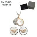 エンポリオ アルマーニ ペンダント ピアス セット EGS2651040 シルバー/ピンクゴールド/パール EMPORIO ARMANI イーグルロゴ アクセサリー ネックレス レディース【送料無料（※北海道・沖縄は1,000円）】