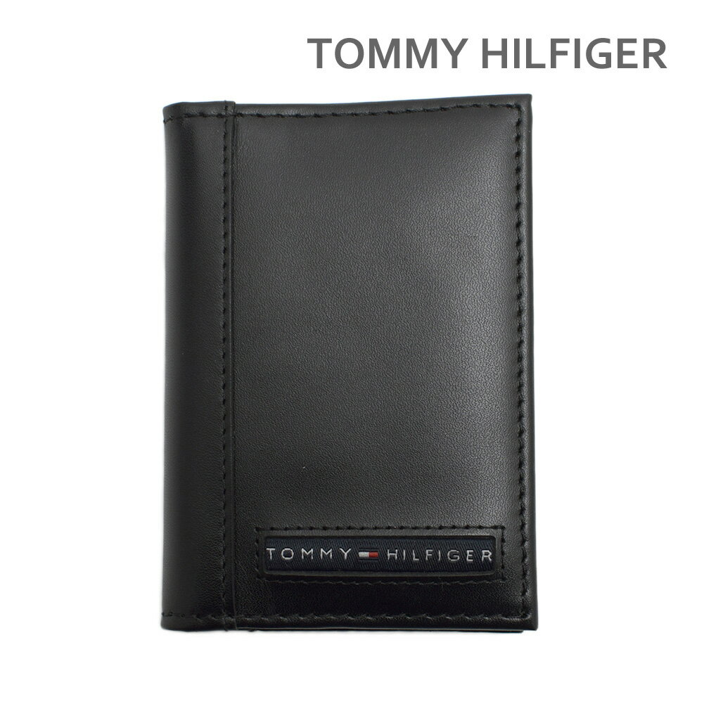 トミーヒルフィガー 名刺入れ（メンズ） トミーヒルフィガー 名刺入れ 31TL20X026 001 ブラック カードケース メンズ TOMMY HILFIGER
