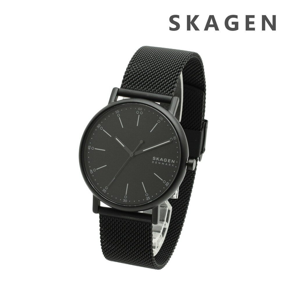 スカーゲン 腕時計（メンズ） 【国内正規品】スカーゲン 腕時計 SKW6579 SKAGEN SIGNATUR メンズ ブラック メッシュ【送料無料（※北海道・沖縄は1,000円）】