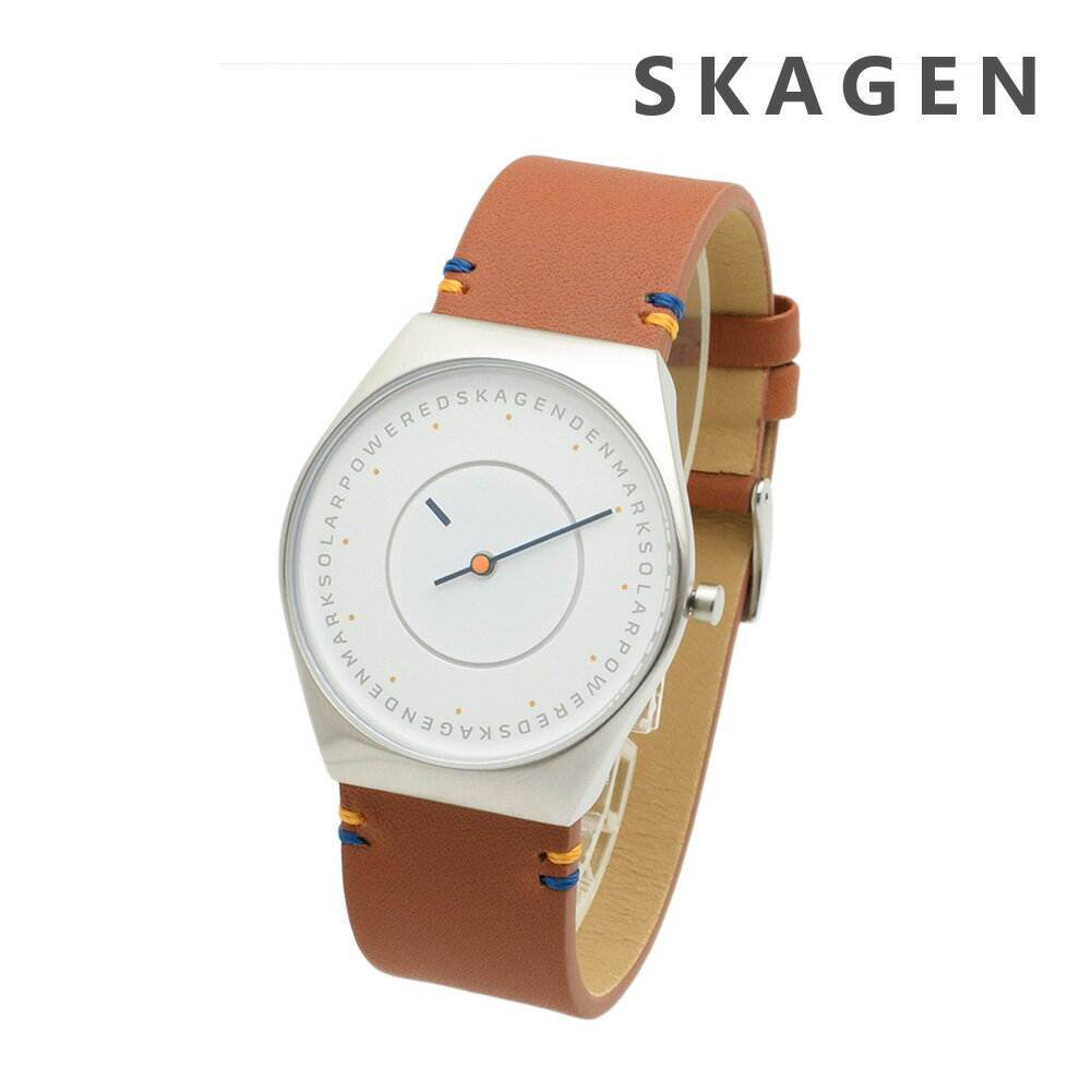 【国内正規品】スカーゲン 腕時計 SKW6872 SKAGEN GRENEN SOLAR DISC メンズ シルバー/ブラウン レザー【送料無料(※北海道・沖縄は1,000円)】
