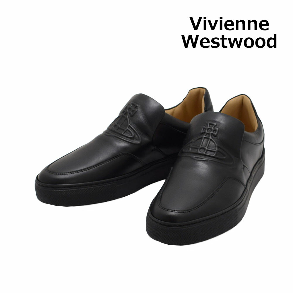23SS ヴィヴィアンウエストウッド 靴 CLASSIC SLIP-ON 75030008W-L0005-N401 ブラック レディース スリッポン【送料無料（※北海道・沖縄は1,000円）】
