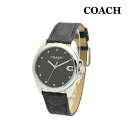 COACH コーチ 腕時計 14504112 GREYSON グレイソン シルバー/ブラック レザー レディース【送料無料（※北海道・沖縄は1,000円）】