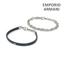 エンポリオアルマーニ ブレスレット メンズ エンポリオ アルマーニ ブレスレット EGS2943SET ネイビー/シルバー EMPORIO ARMANI アクセサリー メンズ【送料無料（※北海道・沖縄は1,000円）】