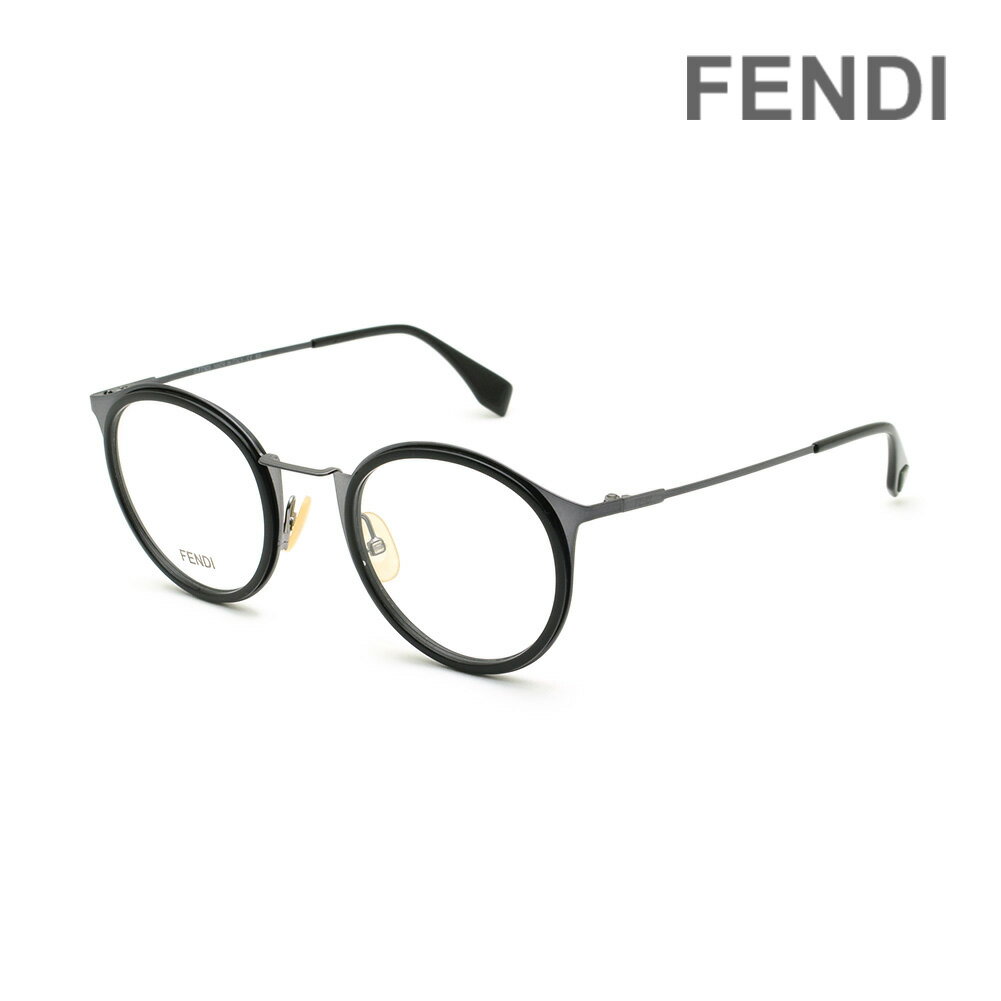 FENDI フェンディ メガネ フレーム FF M0023 V81 48 ブラック ノーズパッド メンズ レディース【送料無料（※北海道・沖縄は1,000円）】