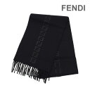 フェンディ フェンディ カシミヤ マフラー FXS124 AH7M F0QA1 ブラック FF FENDI メンズ レディース【送料無料（※北海道・沖縄は1,000円）】