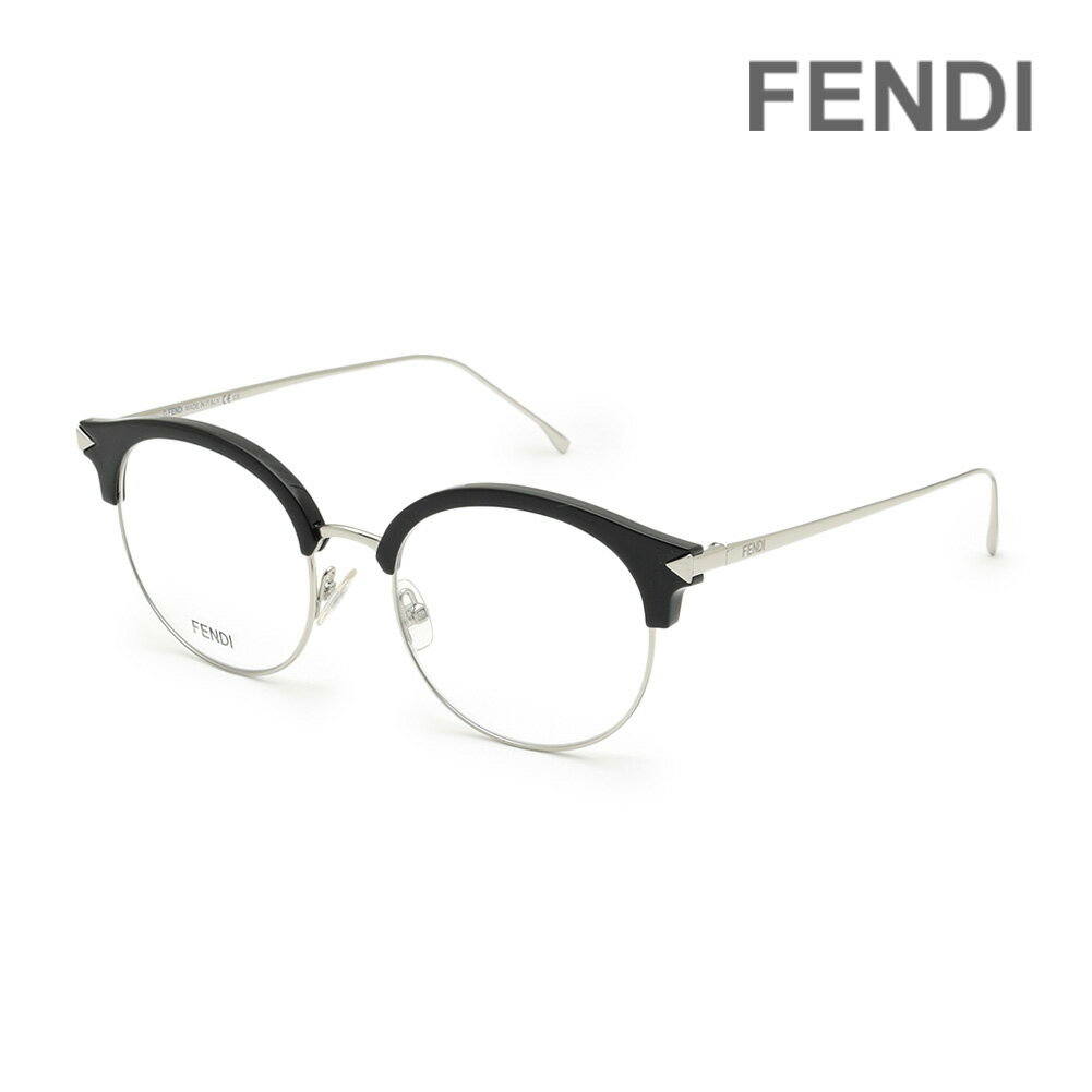 FENDI フェンディ メガネ フレーム FF 0165 RMG 51 ブラック ノーズパッド レディース【送料無料（※北海道・沖縄は1,000円）】