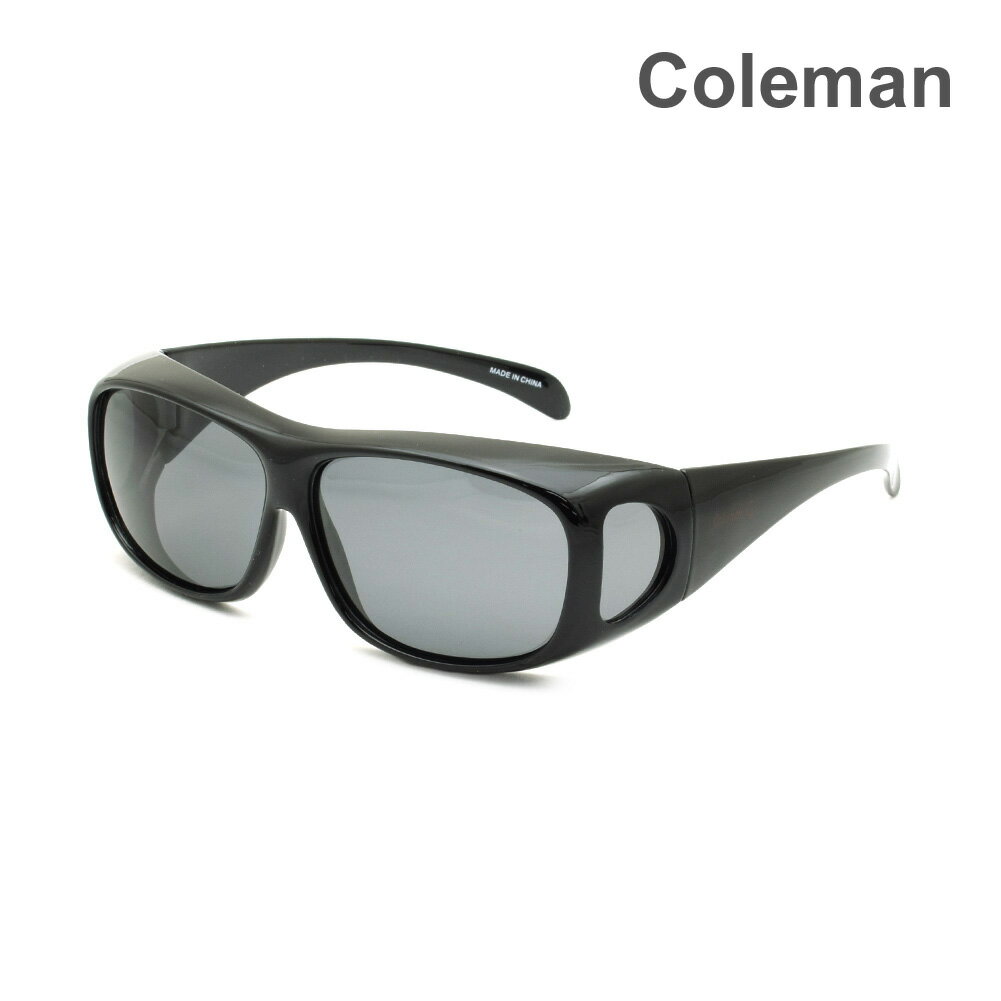 コールマン オーバーグラス サングラス CO3012-1 ブラック/スモーク 偏光レンズ UVカット メンズ レディース Coleman