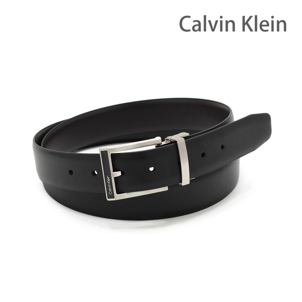 カルバンクライン ベルト Calvin Klein 11CK020014 BLK/BRN メンズ シルバー/ブラック/ブラウン レザー リバーシブル【送料無料（※北海道・沖縄は1,000円）】