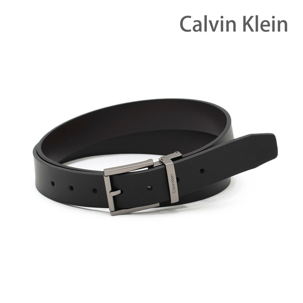 カルバンクライン ベルト（メンズ） カルバンクライン ベルト Calvin Klein 11CK020016 BLK/BRN メンズ ガンメタル/ブラック/ブラウン レザー リバーシブル【送料無料（※北海道・沖縄は1,000円）】