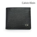 カルバンクライン 二つ折り財布 31CK130008 ブラック メンズ 小銭入れあり Calvin Klein CK【送料無料（※北海道・沖縄は1,000円）】