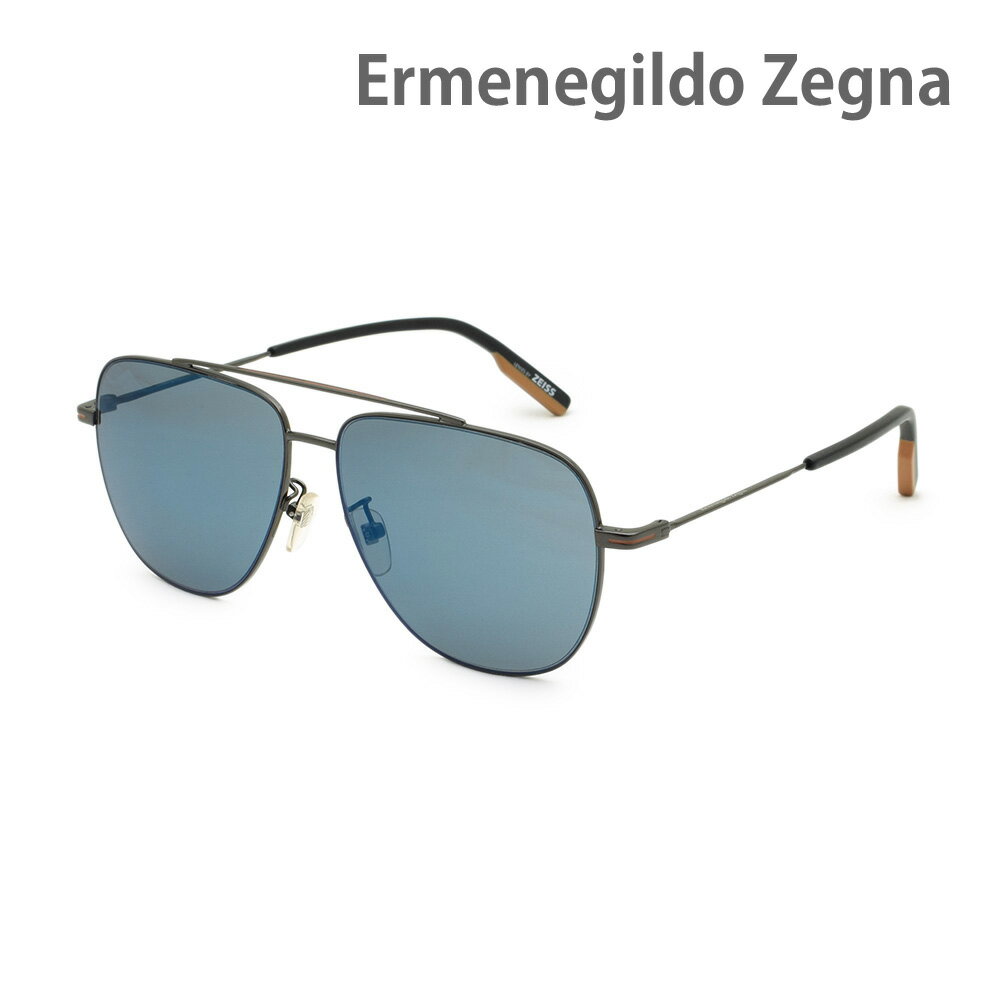 エルメネジルド・ゼニア サングラス EZ0144-D/S-08X ブルー ノーズパッド メンズ UVカット Ermenegildo Zegna【送料無料(※北海道・沖縄は1,000円)】