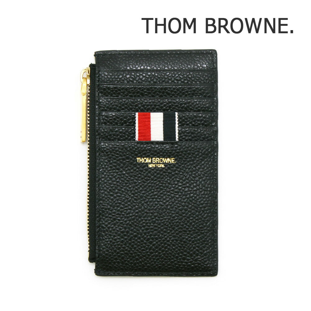 トムブラウン カードケース MAW298A 00198 001 ブラック ZIPPERED CARD WALLET W メンズ THOM BROWNE【送料無料（※北海道・沖縄は1,000円）】