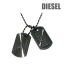 ディーゼル ペンダント DX1554001 ブラック DIESEL ドッグタグ ネックレス アクセサリー メンズ【送料無料(※北海道・沖縄は1,000円)】