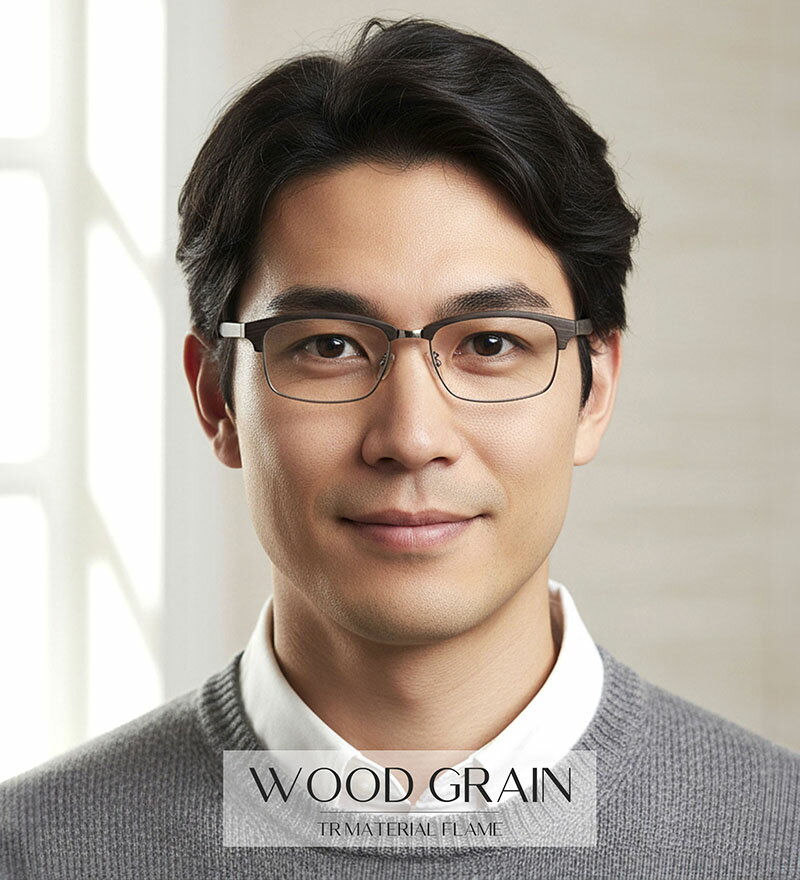 【遠近両用メガネ】TRウッドグレイン 6081［全額返金保証］老眼鏡 おしゃれ 男性 女性 メンズ レディース 眼鏡 リーディング グラス