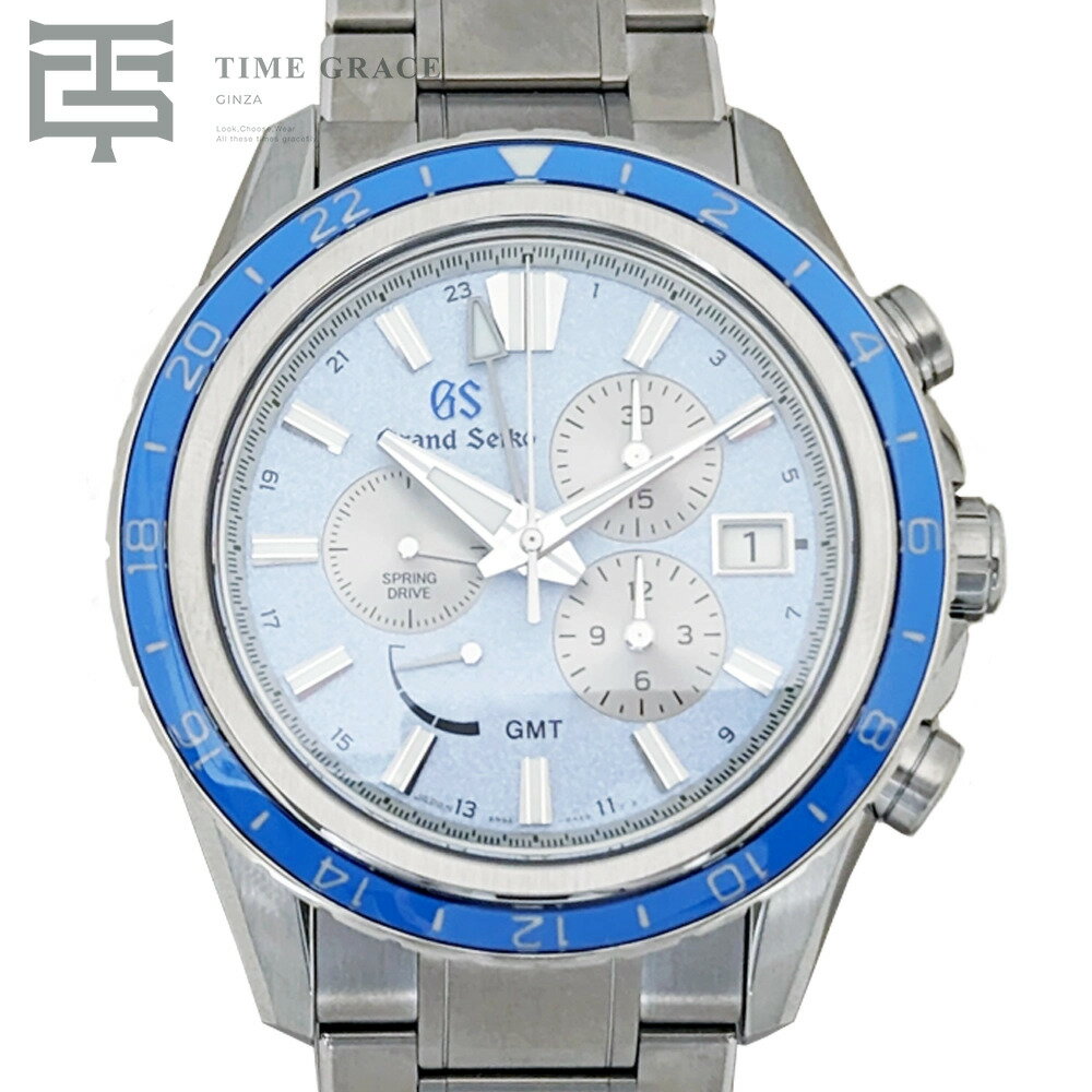 グランドセイコー エボリューション9 コレクション スプリングドライブ クロノグラフ SBGC261 ブルー GRAND SEIKO 中古 腕時計