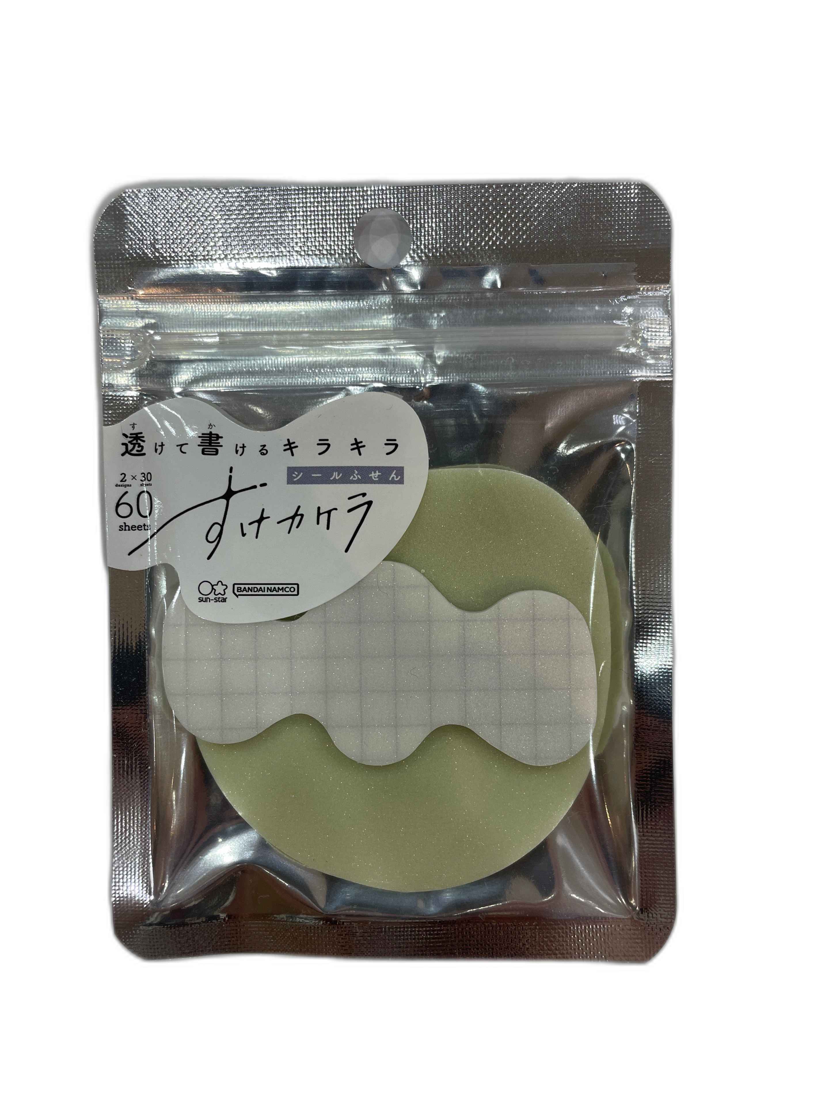 サンスター文具 シールシールふせん すけカケラ 可愛い！キラキラ輝く　透明シールふせん