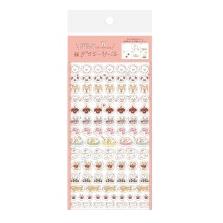 古川紙工 わたしびよりデイリーシールぽちっとわんこ / ねこ シール ステッカー デコレーション かわいい 癒し系 手帳用 ノート用 アルバム用 ピンク グレー 白 ベージュ 肉球 魚の骨 ほのぼの ぼちっとねこさん 文房具 timekeeper-10062171 手帳のタイムキーパー サンプル画像2